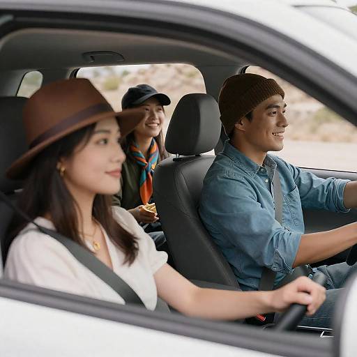 Cheerful Road Trip with Friends