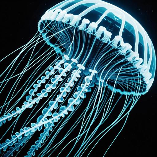 Cybernetic Jellyfish with Neon Glow