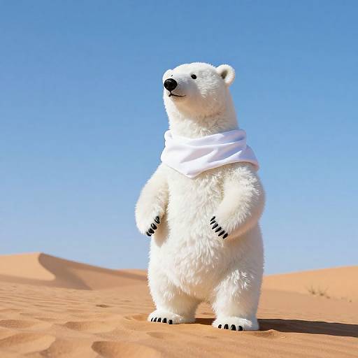 Tencel Polar Bear in Touareg Outfit