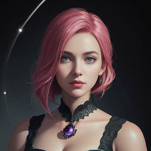 Majestic Portrait of Android Beauty