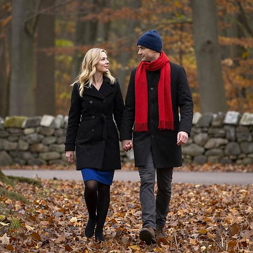 Autumn Forest Stroll with Couple
