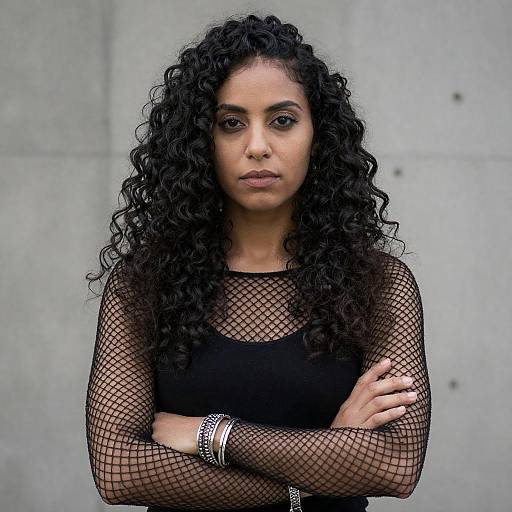 Stylish Portrait of a Black-Haired Woman