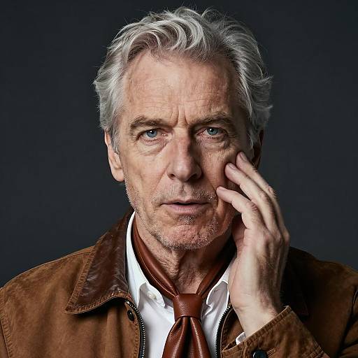 Intense Portrait of a Middle-Aged Man