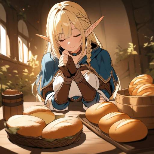Fantasy Elf Girl with Blue Capelet