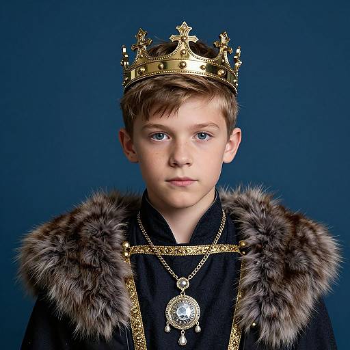Realistic Royalty Costume Boy Portrait