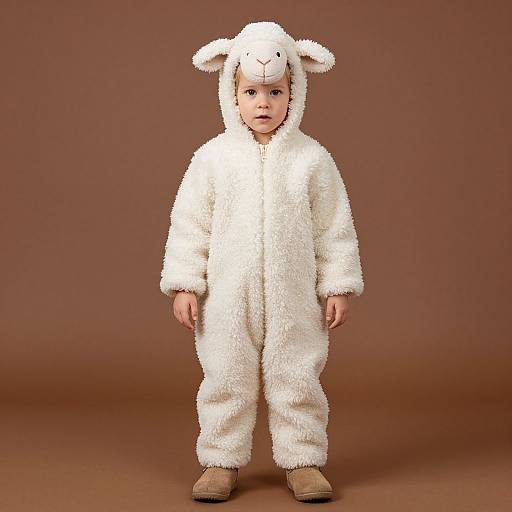 Child in Shaun Sheep Onesie