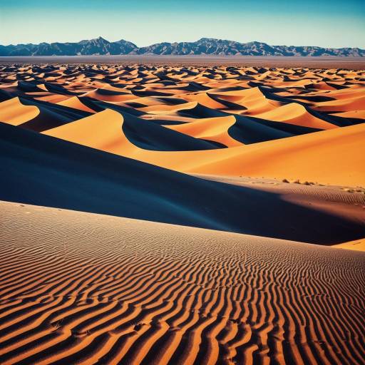 Vibrant Desert Dunes at Sunset