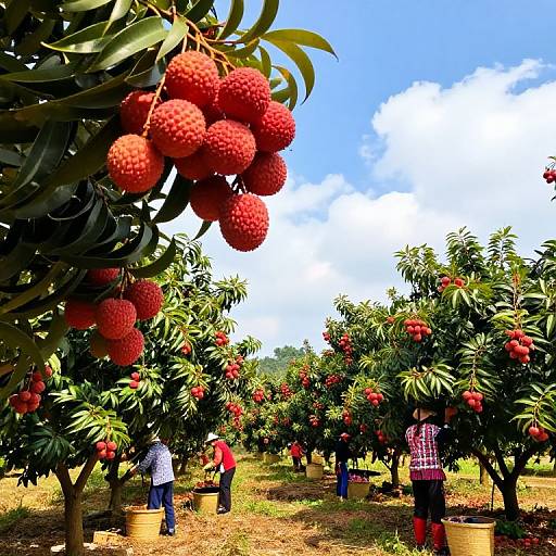 Lush Lychee Orchard in Summer