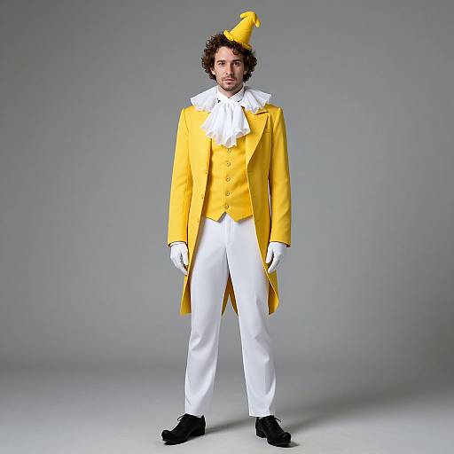 Panto Prince in Yellow Coat Costume