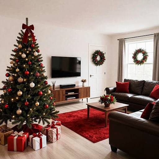 Festive Christmas Living Room Scene