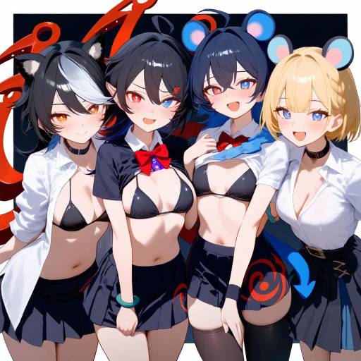 Charming Heterochromia Girls with Animal Ears