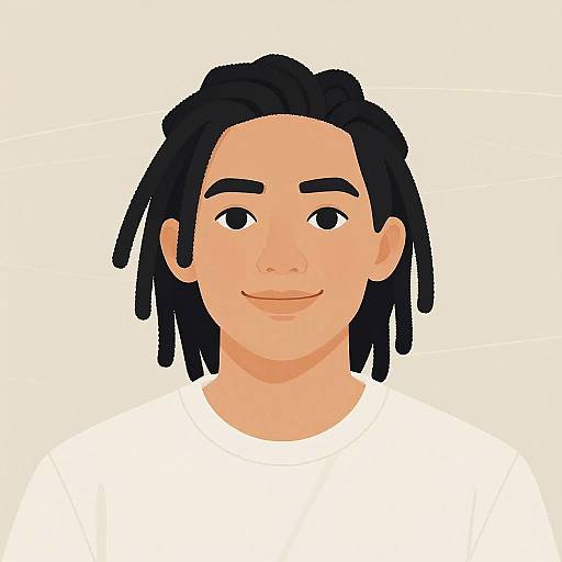 Young Indigenous Man Portrait Illustration