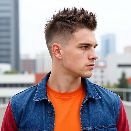 Realistic Fit European Man in Cityscape