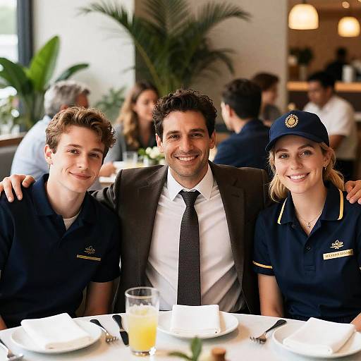 Cheerful Dining Scene with Friends