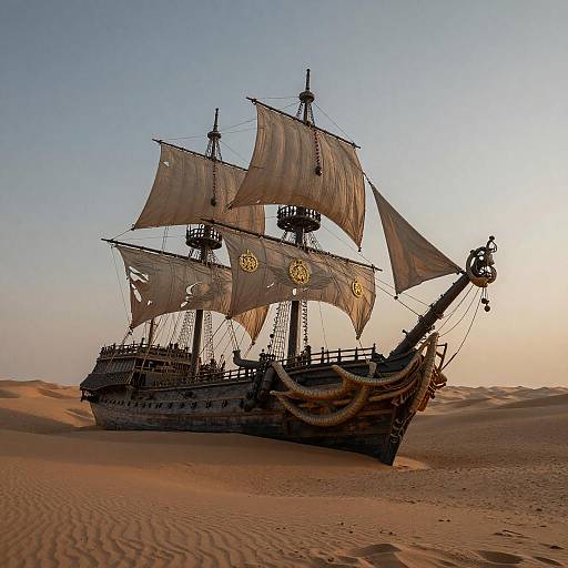 Epic Sand-Sworn Kraken in Desert Sea