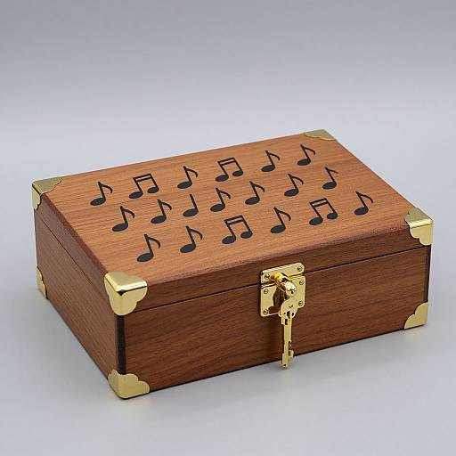 Classic Wooden Music Jewelry Box