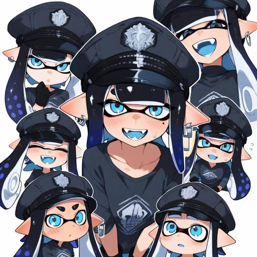 Whimsical Inkling Girls with Tentacle Hair