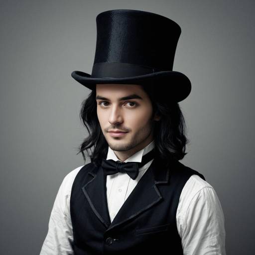 Young Man in Circus Costume with Top Hat