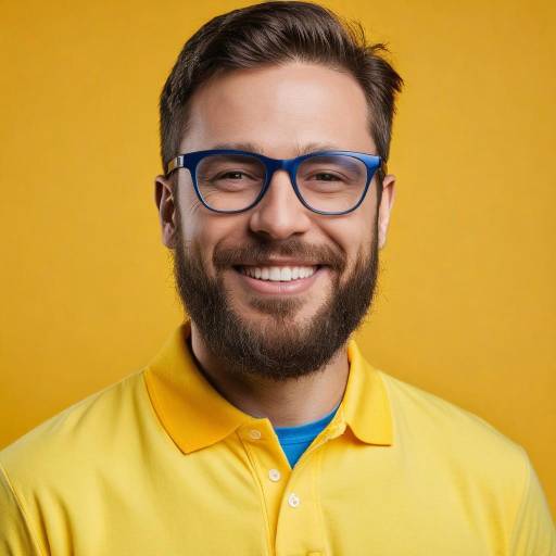 Smiling man with glasses in yellow polo