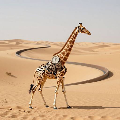 Clockwork Giraffe on Möbius Desert