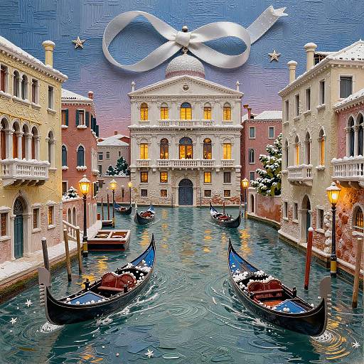 Volumetric Venetian Winter Diorama Ornaments