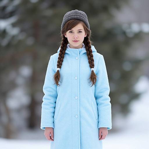 Winter Woman in Frozen Costume