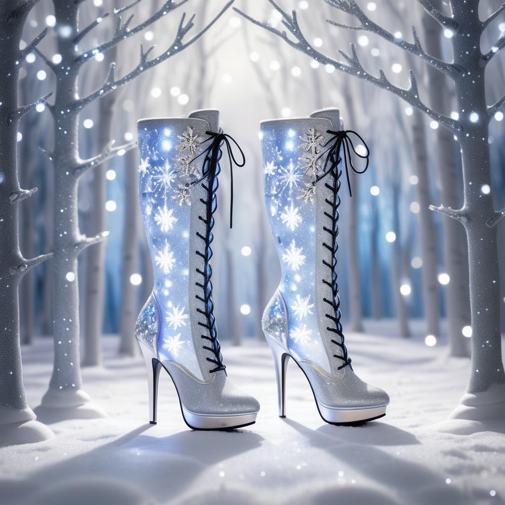 Winter Wonderland High Heel Boots Design