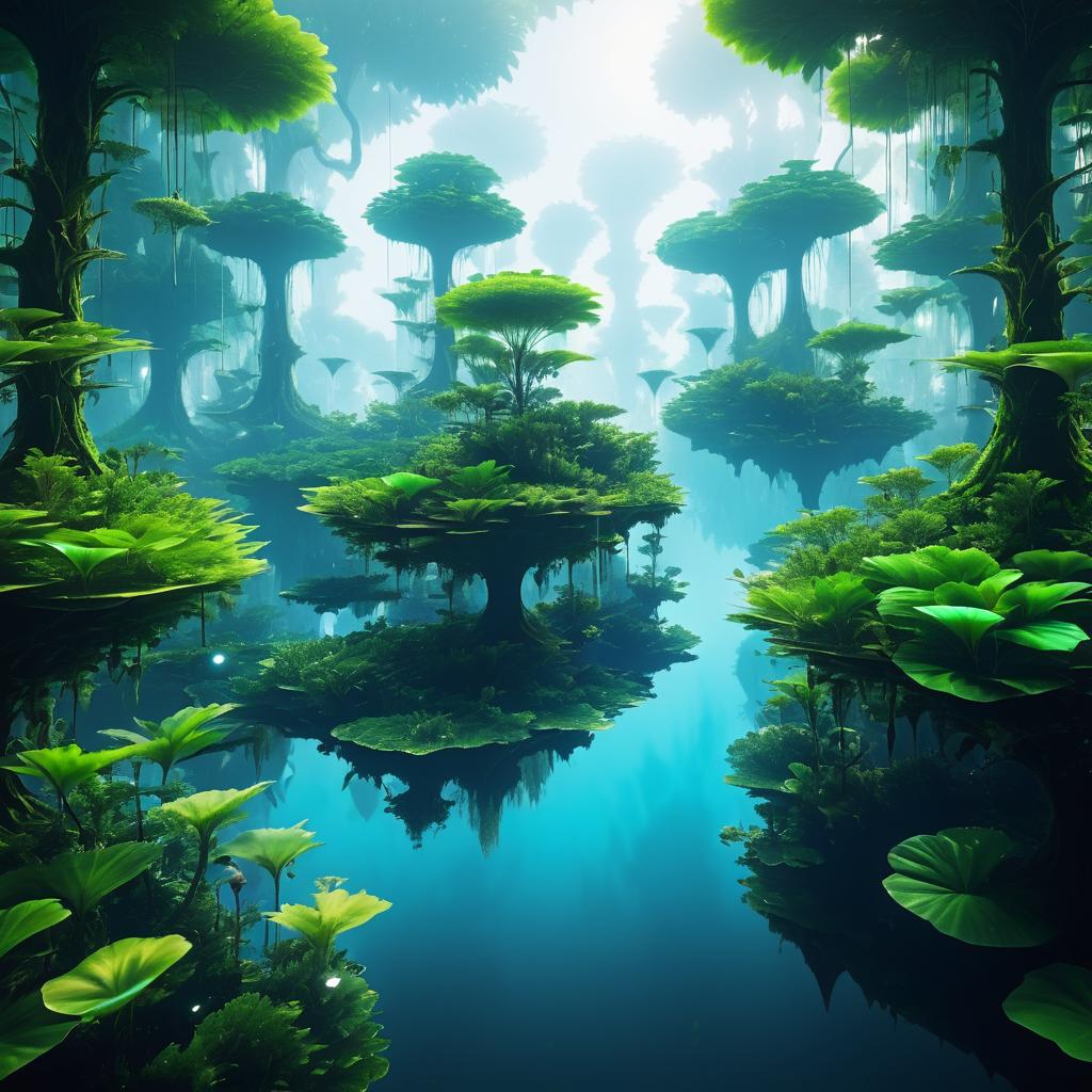 Floating Forest in Atmospheric Waterscape