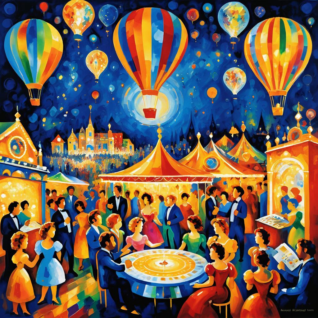 Whimsical Carnival Under the Night Sky