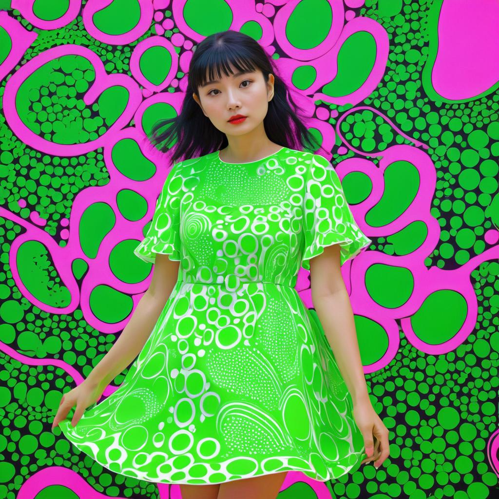 Summer Dress in Yayoi Kusama Style