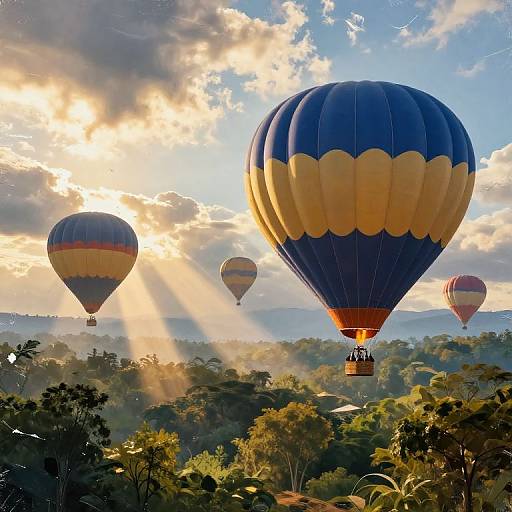 Fantasy Hot Air Balloon Landscape