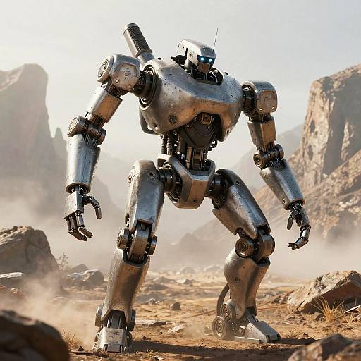 Articulated Robot Exploring Alien Terrain