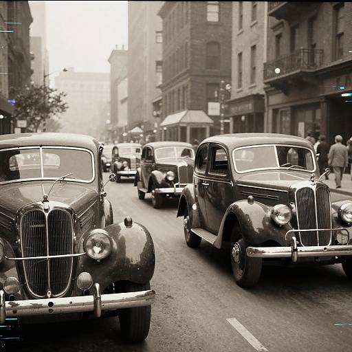 1930s Vintage Street with AI Filter