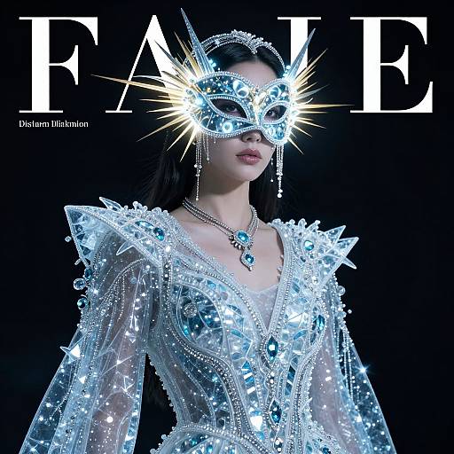 Futuristic Ice Queen Fashion Cover