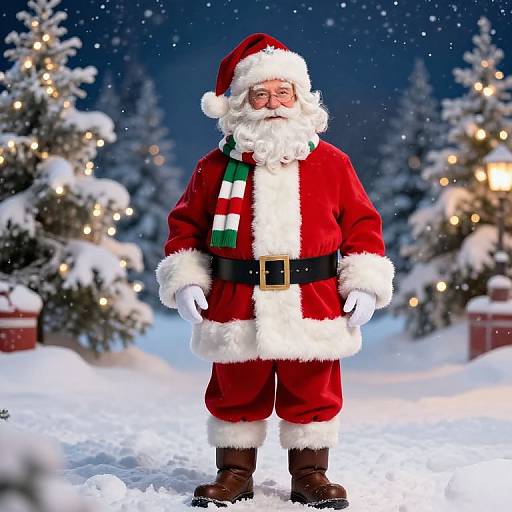 Wholesome Santa in Winter Wonderland