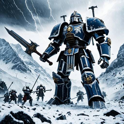 Imperial Knight Battle in Frozen Mountains