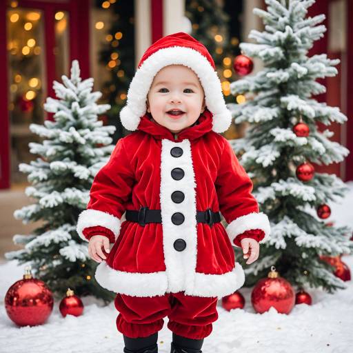 Toddler in Christmas Snowman Costume Toddler in Christmas Snowman Costume