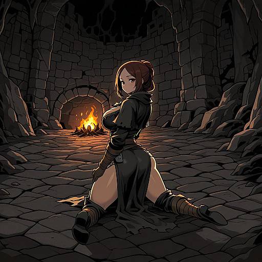 Darkest Dungeon Style Beautiful Woman