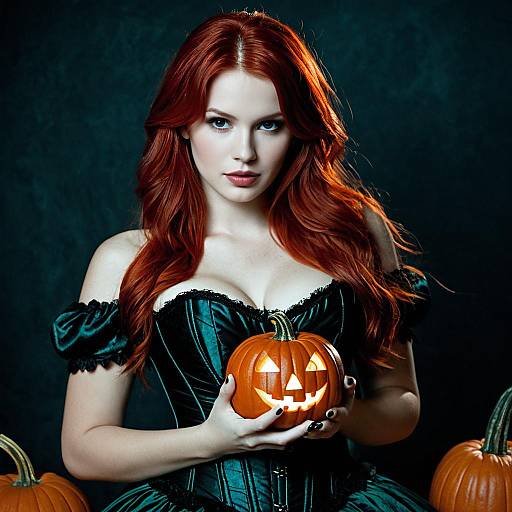 Hauntingly Beautiful Halloween Woman