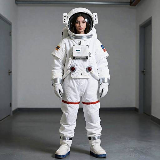 Woman in Astronaut Jumpsuit
