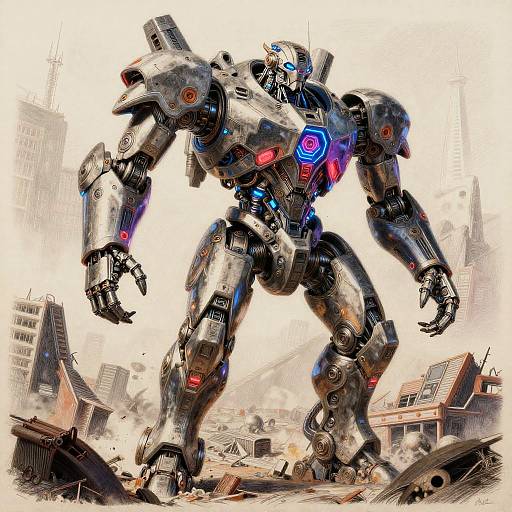 3D Hyperrealistic Mechanized Colossus