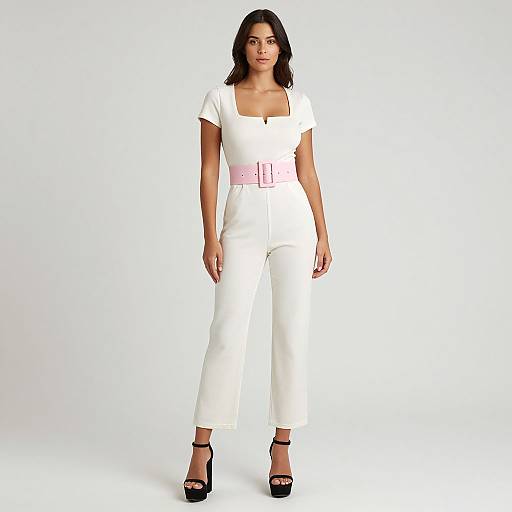 Minimalist Ivory Cropped Jumpsuit