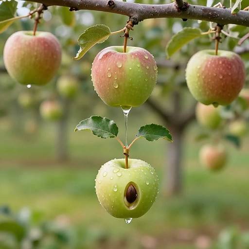 Surreal Upside-Down Fruit Orchard