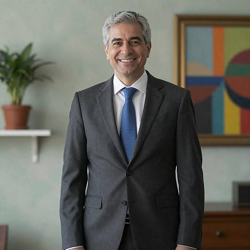 Portrait of a Happy Middle-Aged Man