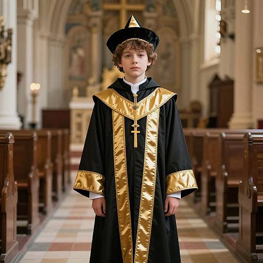 Boy in Vicar Fancy Dress