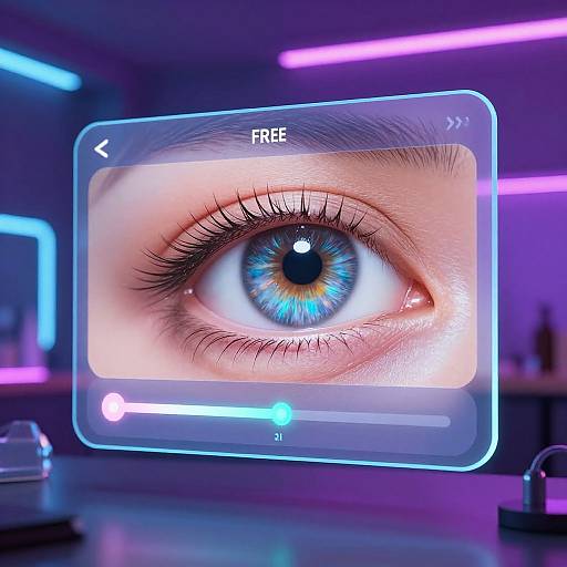 Futuristic Eye Color Changer Interface