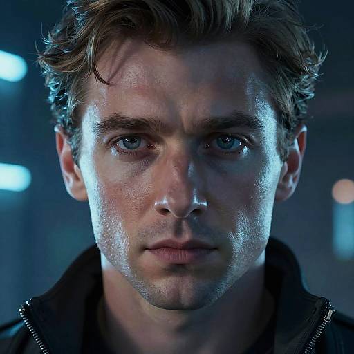 Hayden Christensen Neon Cyberpunk Portrait