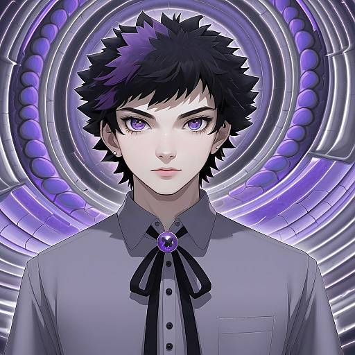 Illustration of Amethio (pokemon), pokemon in the style of Gulp5959