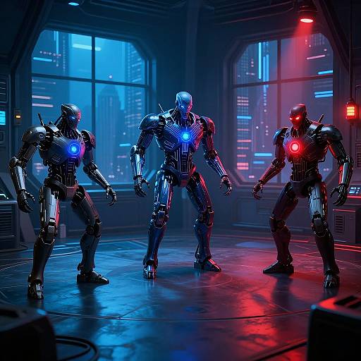 Sci-Fi Villain Android Assembly Pod