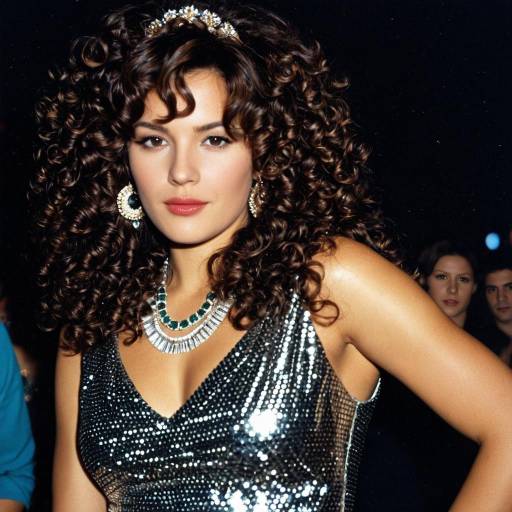 Stylish Woman in Disco Costume